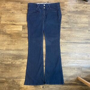 C Pink Jeans Women's Size 16 Tall Dark Wash Flare Bell Bottom Denim Pants Tall